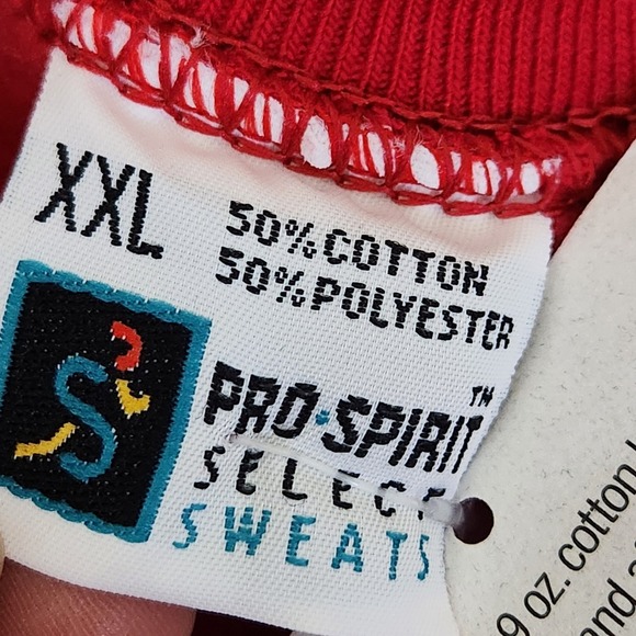 NWT VTG Deadstock PRO-SPIRIT Select Sweats USA Crewneck Sweatshirt Red SZ XXL - Picture 7 of 10